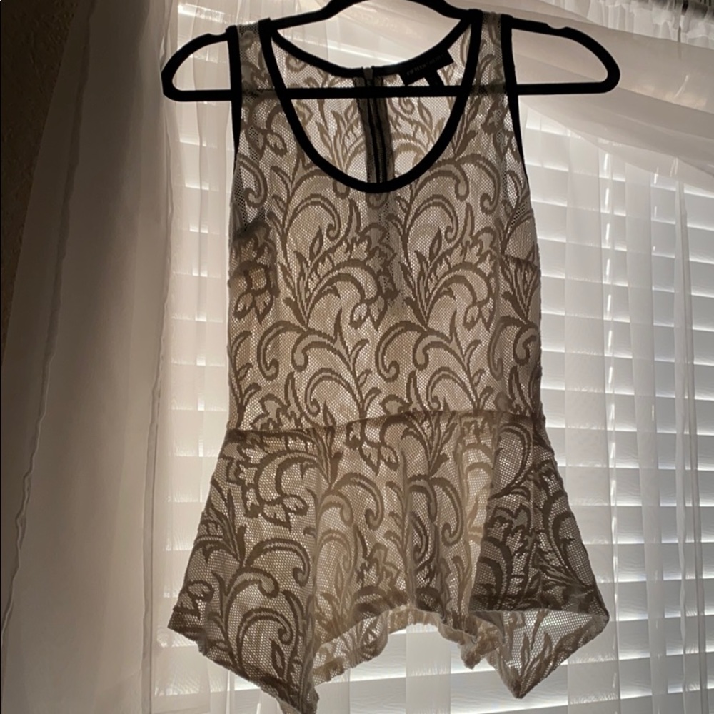 peplum cream top